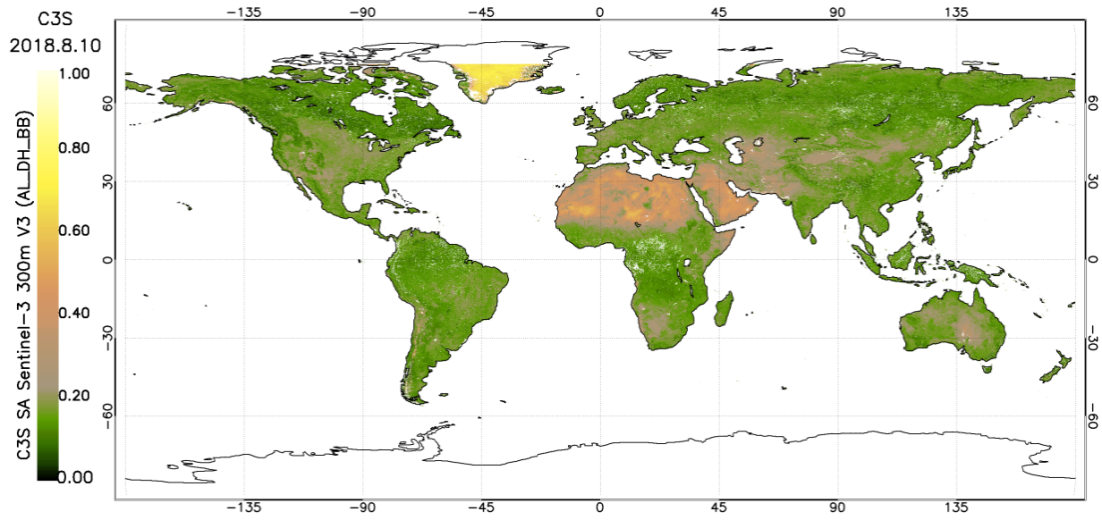 EOLAB Develops The Sentinel-3 Albedo Retrieval Algorithm In The Copernicus Climate Change Service Context